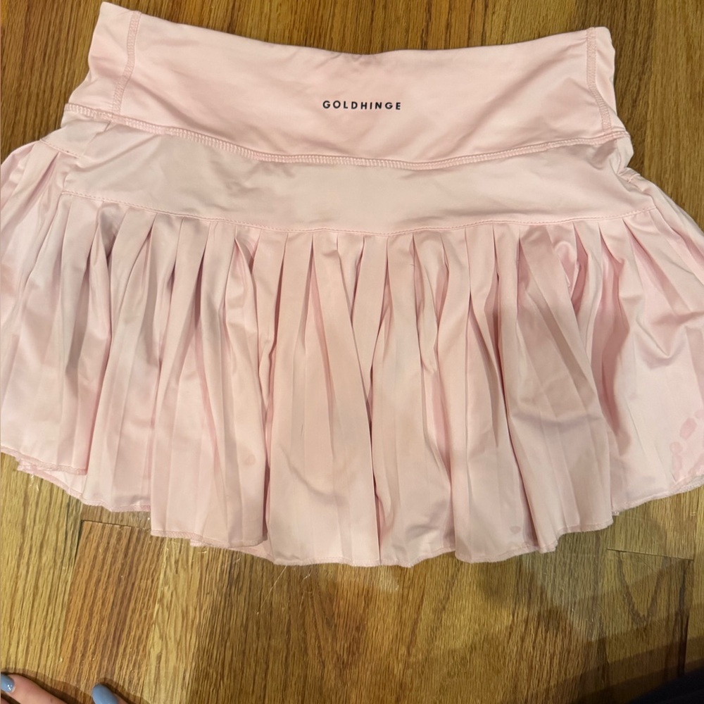Goldhinge Women's Light Pink Mini Skirt